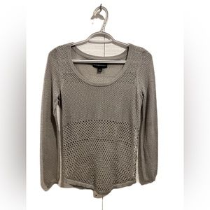 6/$12 sale Rock and Republic XS fishnet style long sleeve top